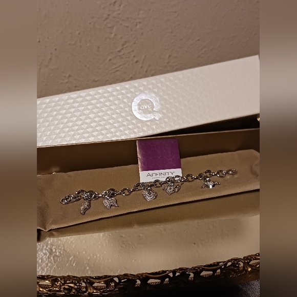 Affinity Guardian Angel Diamond & Sterling Silver Charm Bracelet - Picture 2 of 8